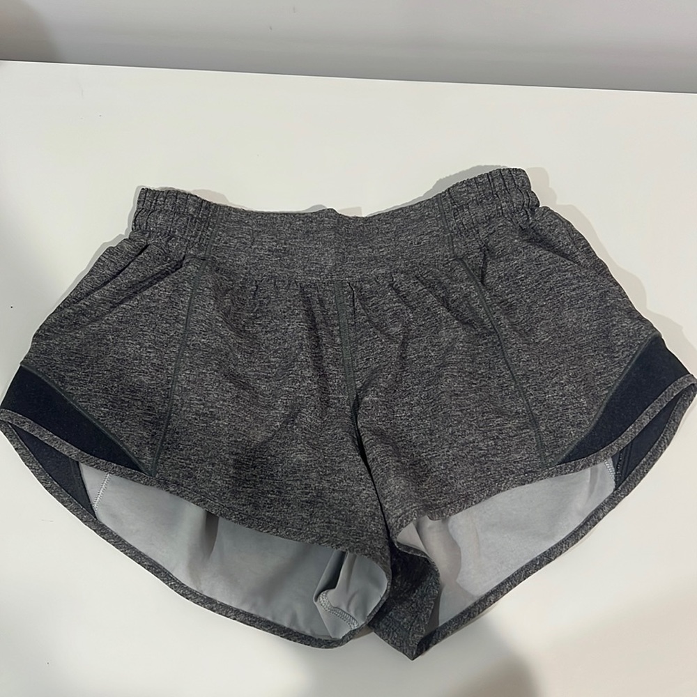 Lululemon hotty hot shorts 2.5”, size 6, gray